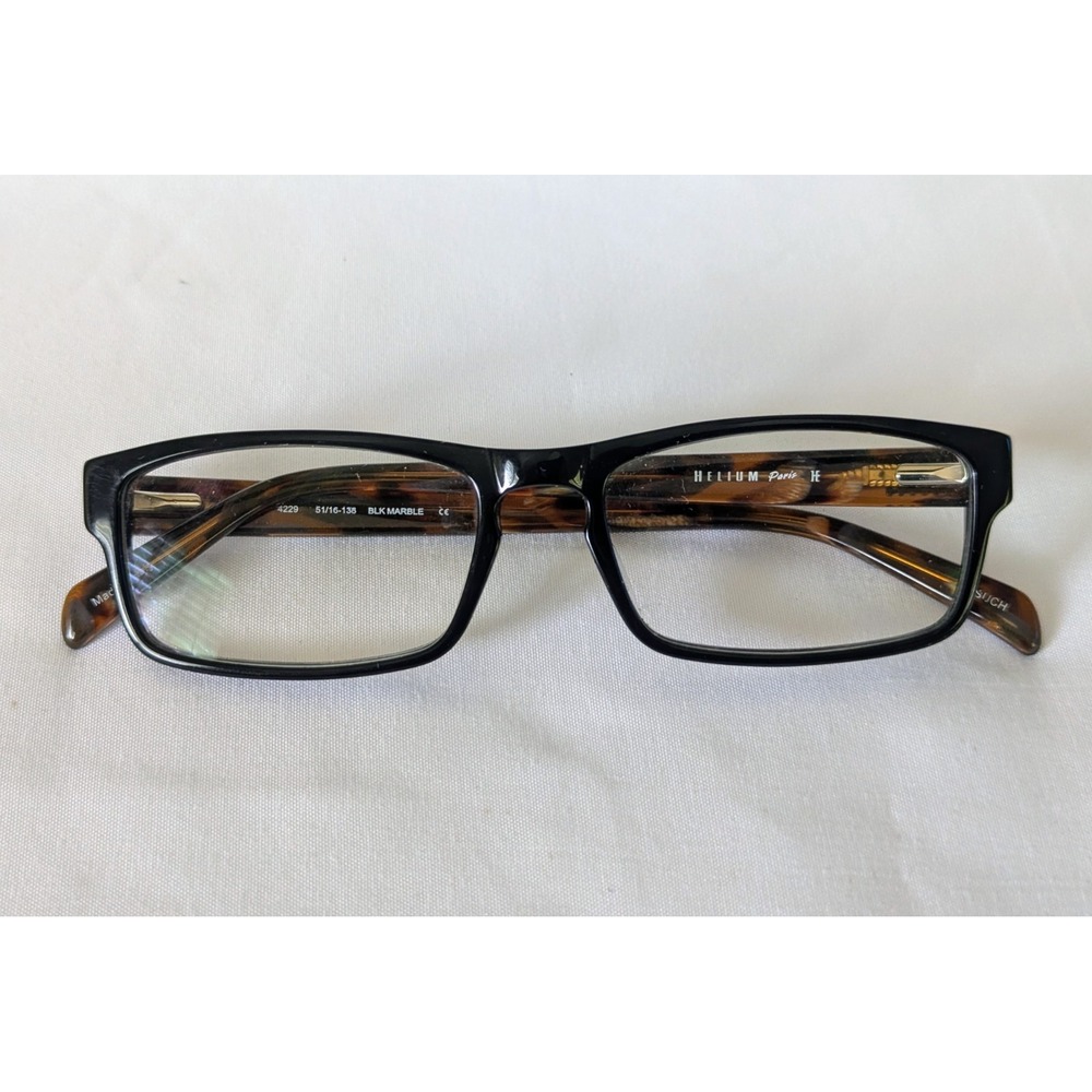 Helium Paris 4229 Eyeglasses Black W/ Case Frames‎ Only 51[]16-138 Italy